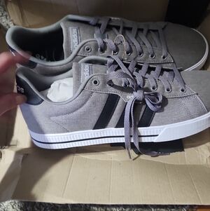 Adidas Men's Gray and Black Sneakers